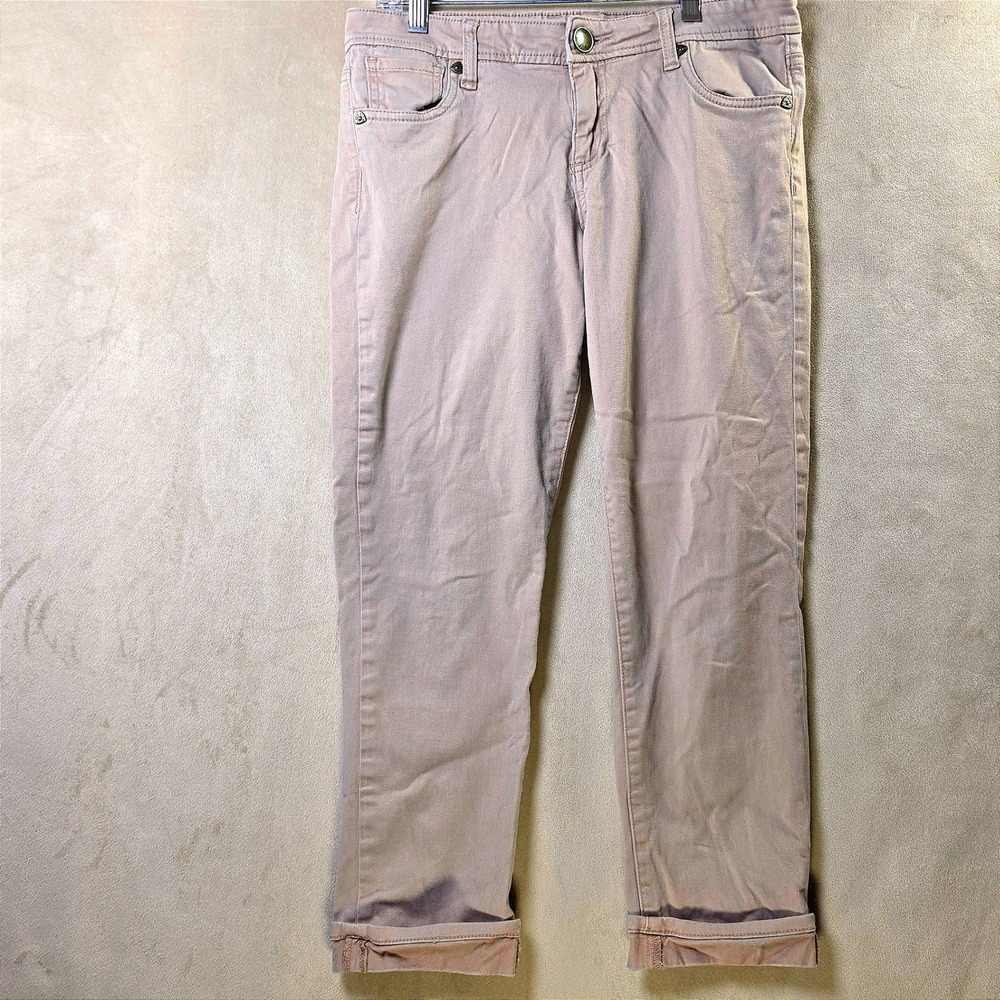 KUT from the Kloth Amy Cropped Straight Leg Pants Chai Tan Size 6